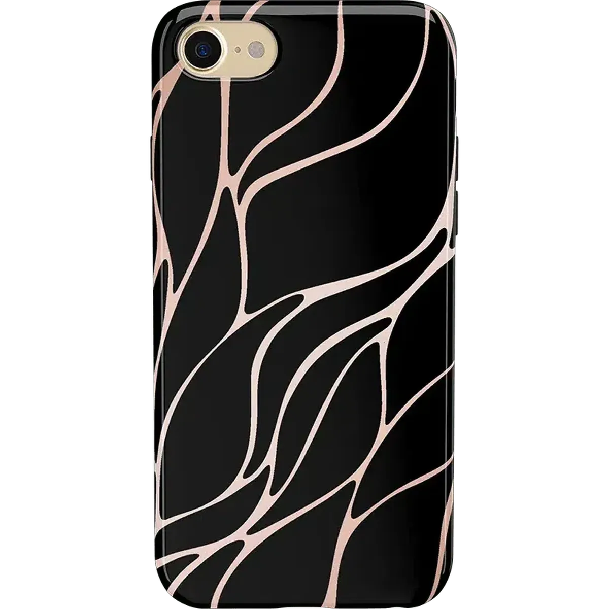Midnight Ride | Black and Gold Metallic Waves Case